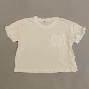 H&M White Cropped Tee